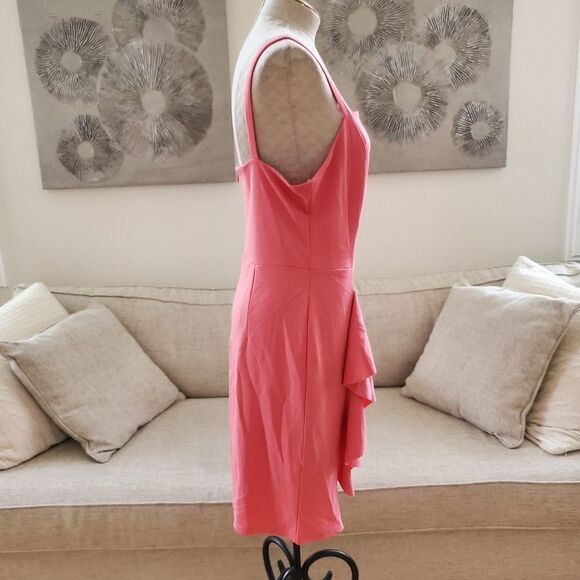 Bebe Coral Cascading Ruffle Front Tank Dress size 12- NEW - Picture 5 of 11